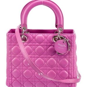 Dior Fuchsia Quilted Crossbody Bag